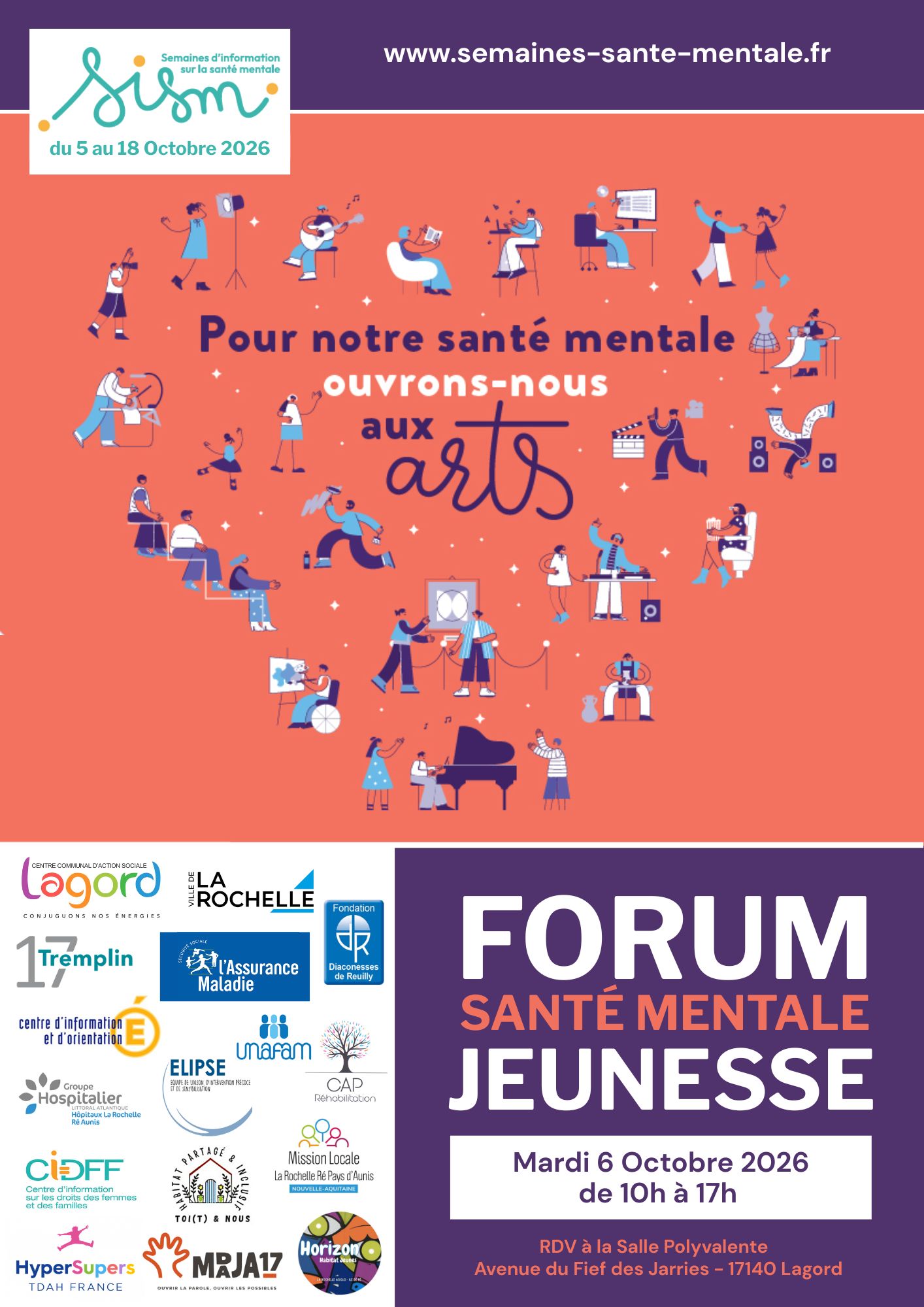Affiche de l'événement Forum Jeunesse Santé Mentale