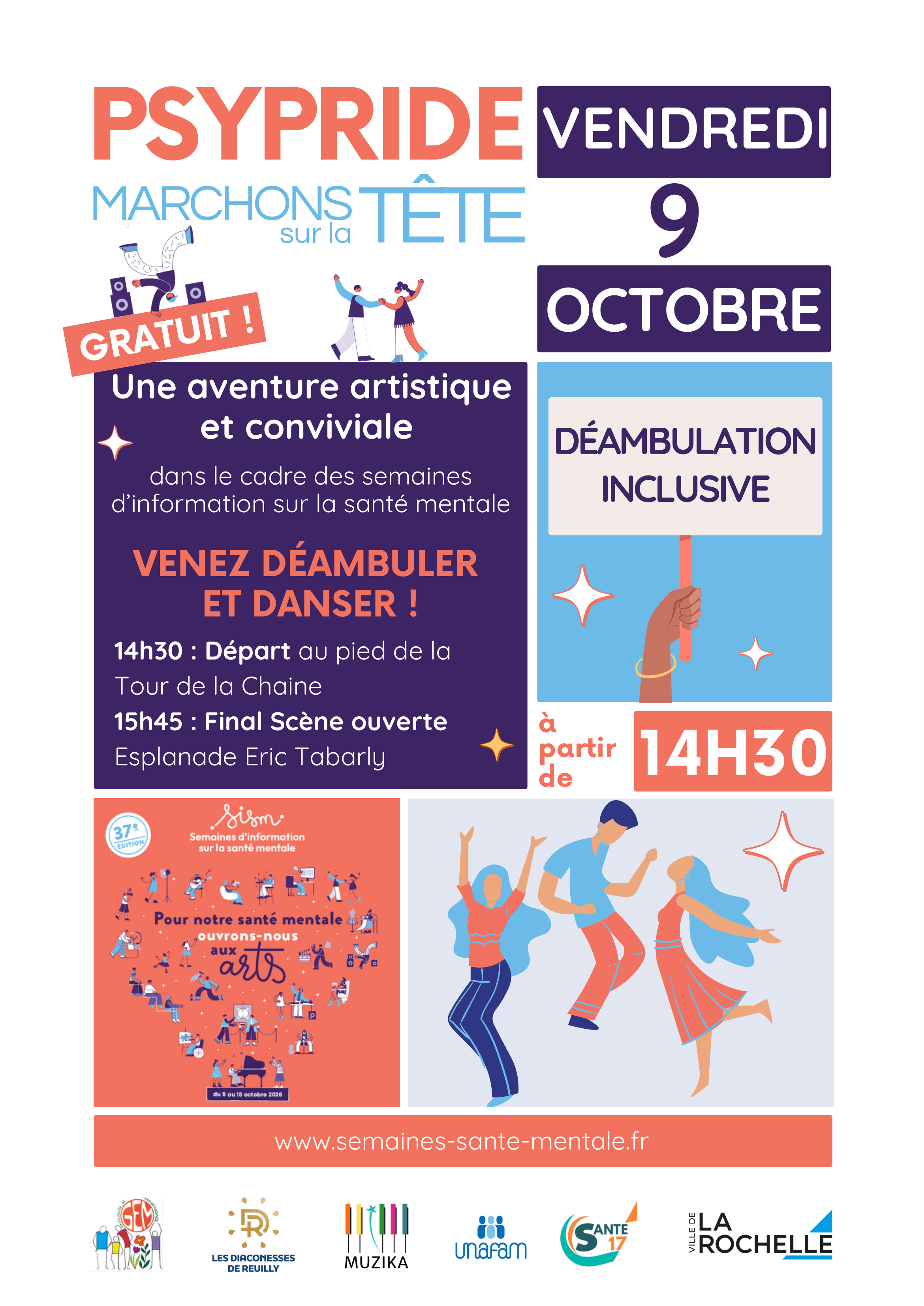 Affiche de l'événement SISM — Psy pride (déambulation dansée)